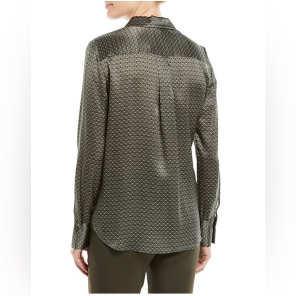 Lafayette 148 New York Scottie Boundless-Buds Long-Sleeve Silk Blouse XL NWT - Picture 8 of 11